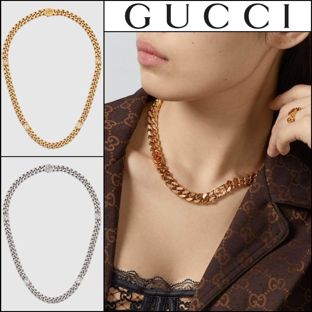 【GUCCI】Interlocking Necklace (2 Colors)