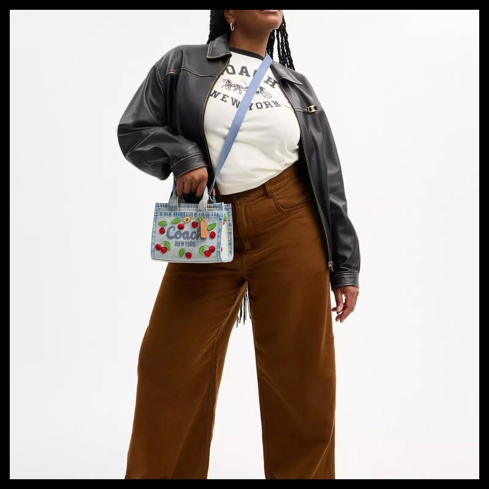 【Coach】Cargo Tote Bag 20 With Cherry Embroidery