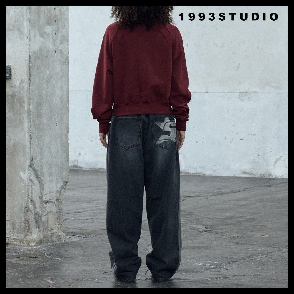 [1993STUDIO] SMALL LOGO HALF ZIP COLLAR SWEATSHIRT 3COLORS