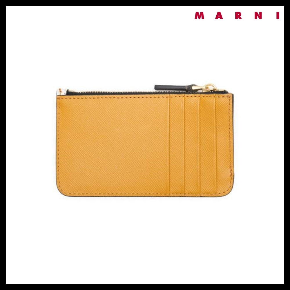 【MARNI】Multicolor Trunk Card Wallet Beige