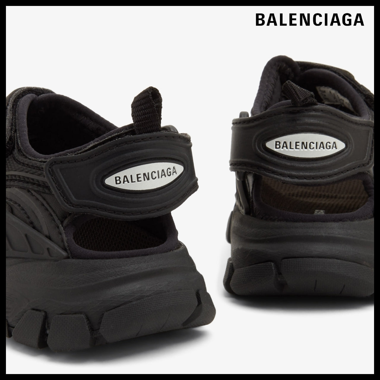 【BALENCIAGA】Kids Track Sandal Black