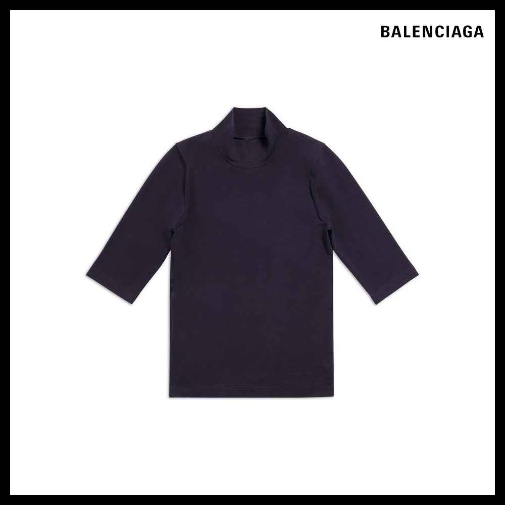 【BALENCIAGA】3B Sports Icon Fitted Long Sleeve Turtleneck