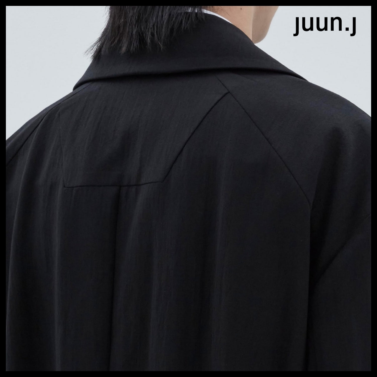 【JUUN.J】CORE Blended Wool Belted Coat Black