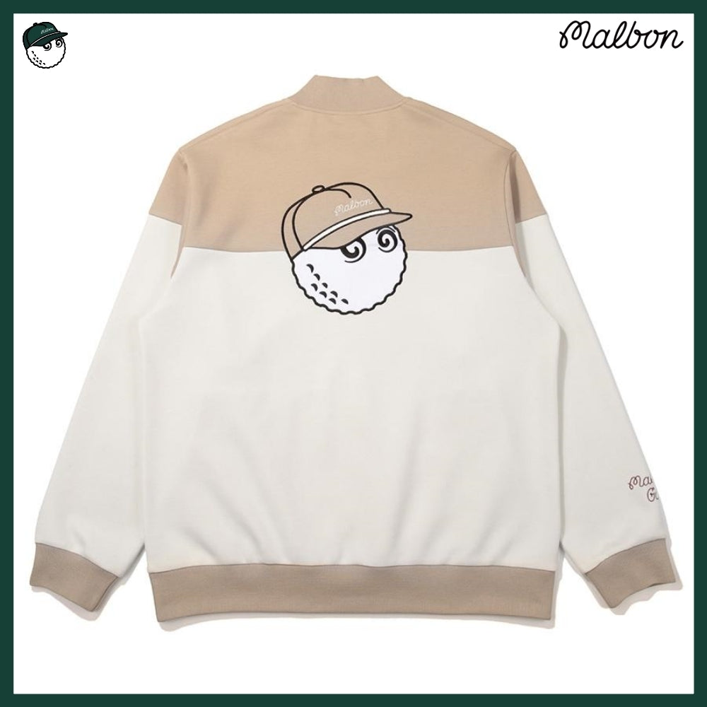 【MALBON GOLF】 AIRLY COLORED ZIP-UP MTM T-SHIRT MAN 3COLORS
