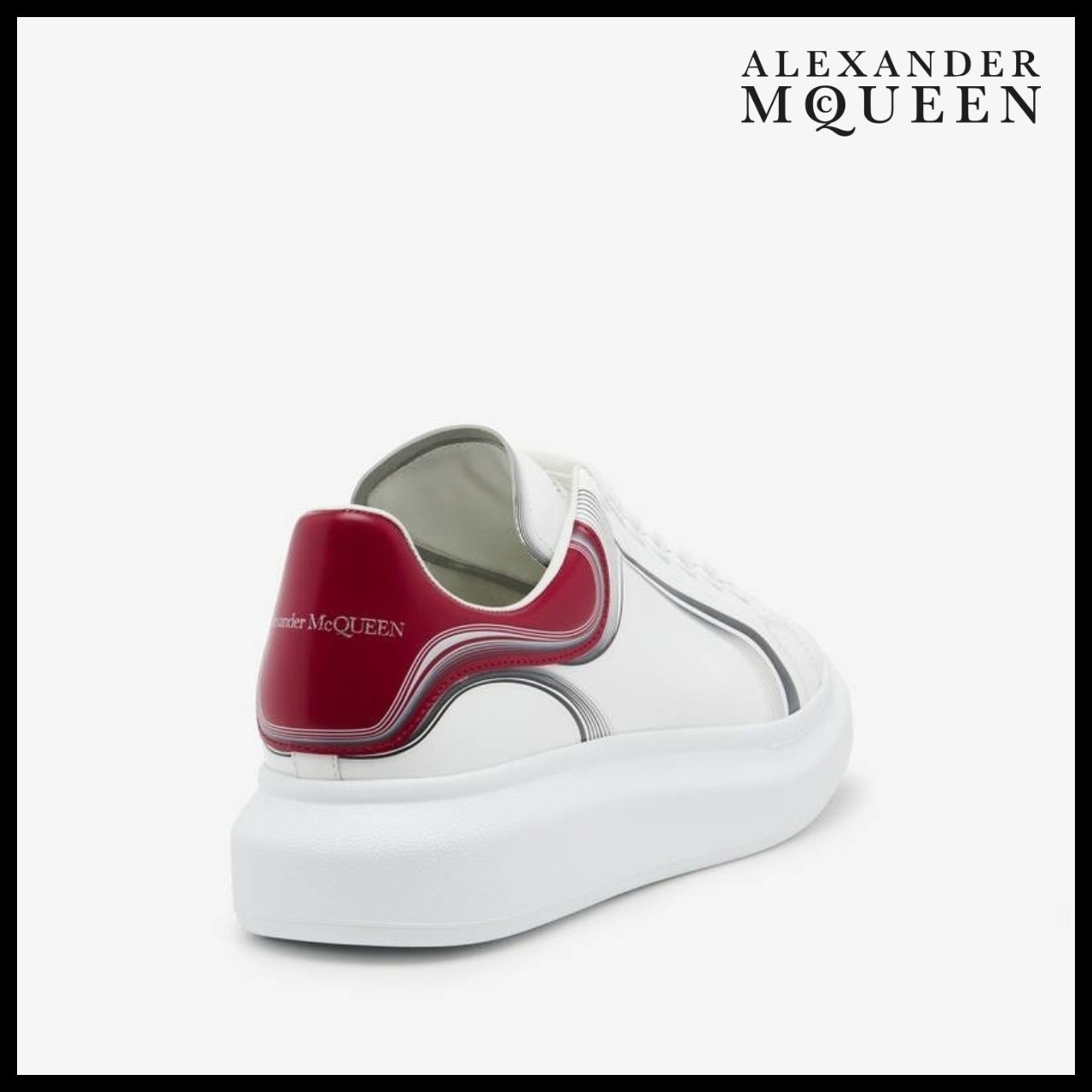 【Alexander Mcqueen】Men's Oversized Sneaker White Garnet