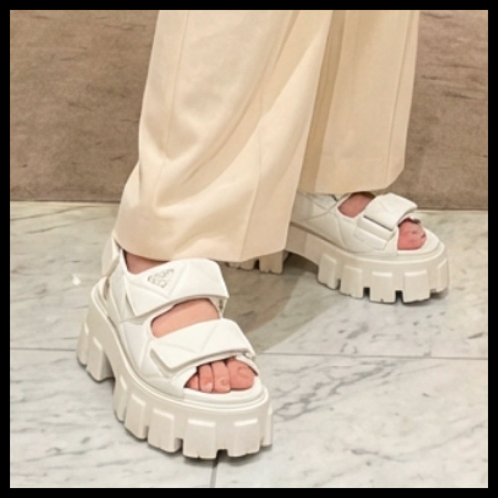 【PRADA】Monolith Nappa Leather Sandals