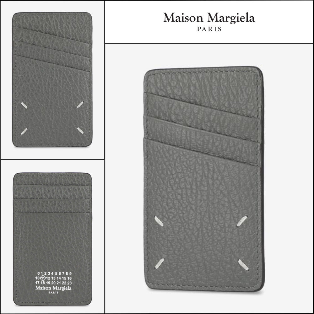 【Maison Margiela】Calendar Logo Vertical Card Holder Grey