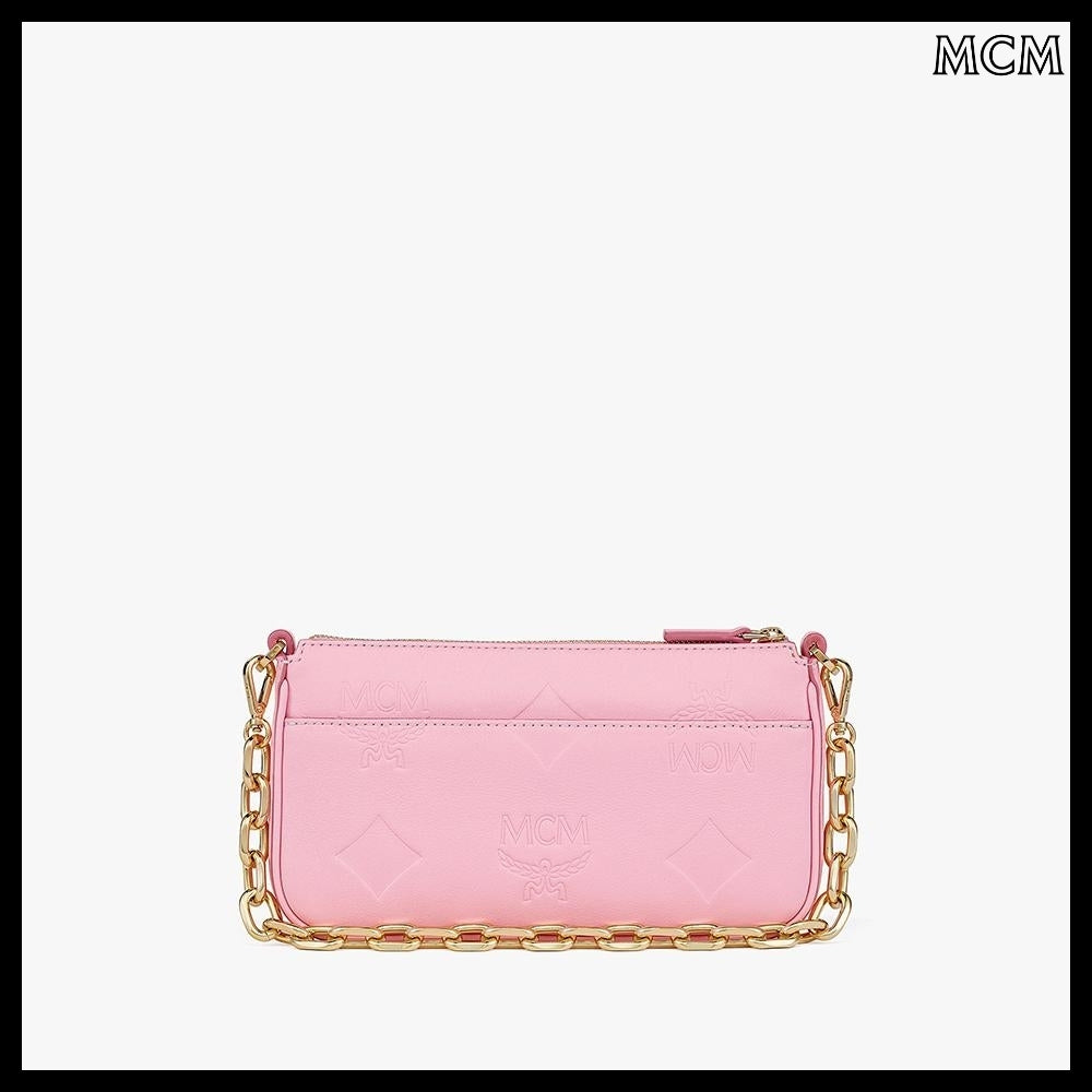【MCM】Aren maxi monogram leather chain crossbody