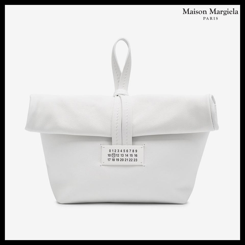 【Maison Margiela】Number Logo Clutch - White