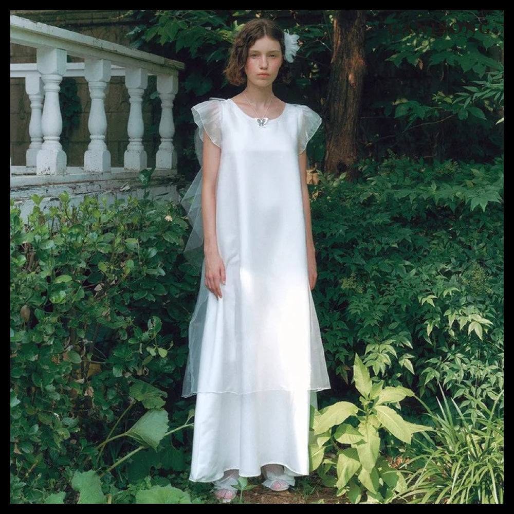 【GANISONG】Bridal Angel Breeze Dress White