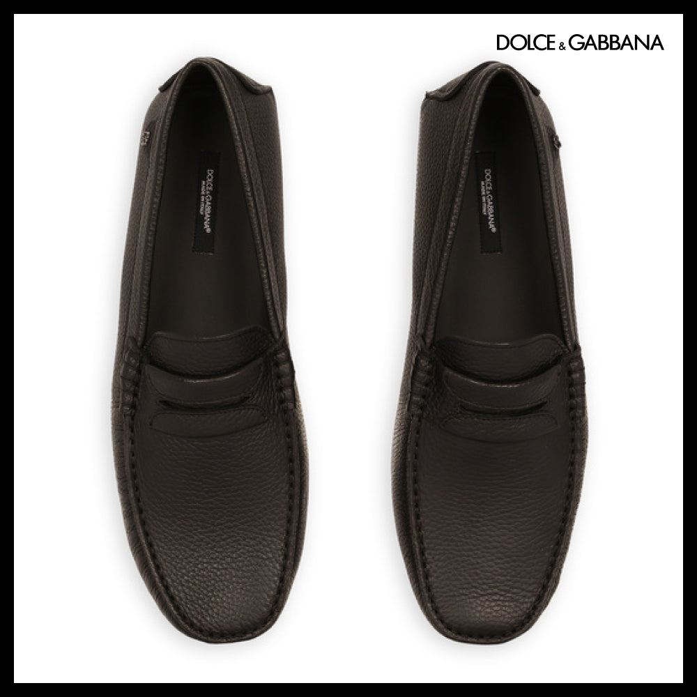 【Dolce & Gabbana】LEATHER SHOES BLACK