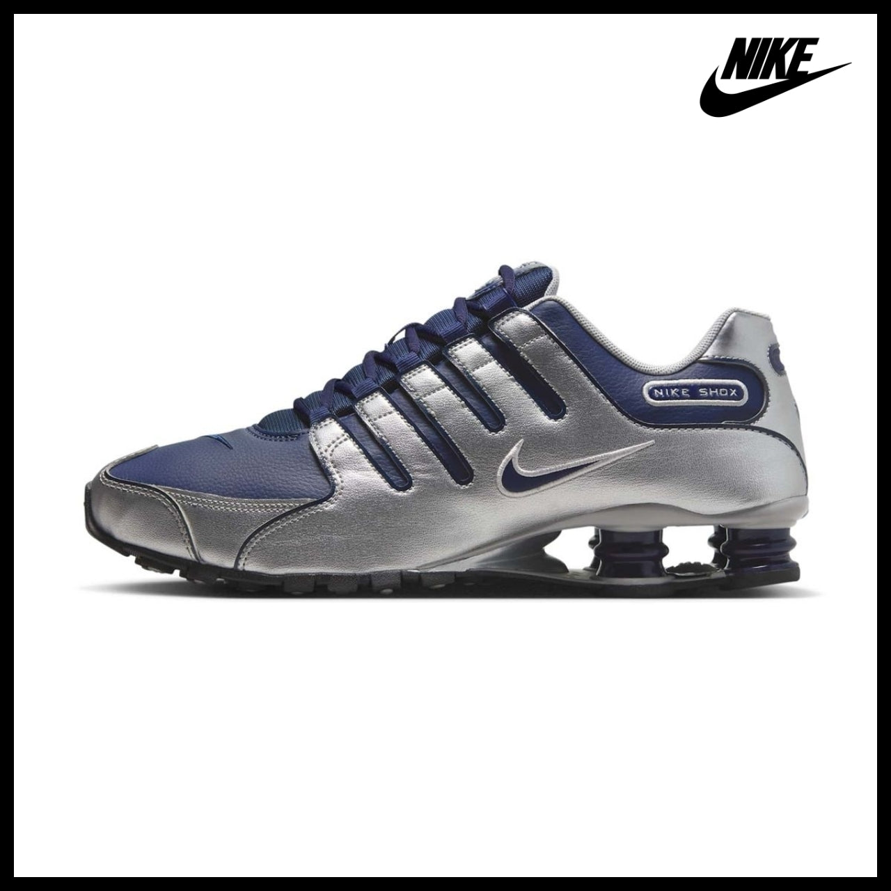 【NIKE】Shox NZ M Midnight Navy Metallic Silver Black Retro