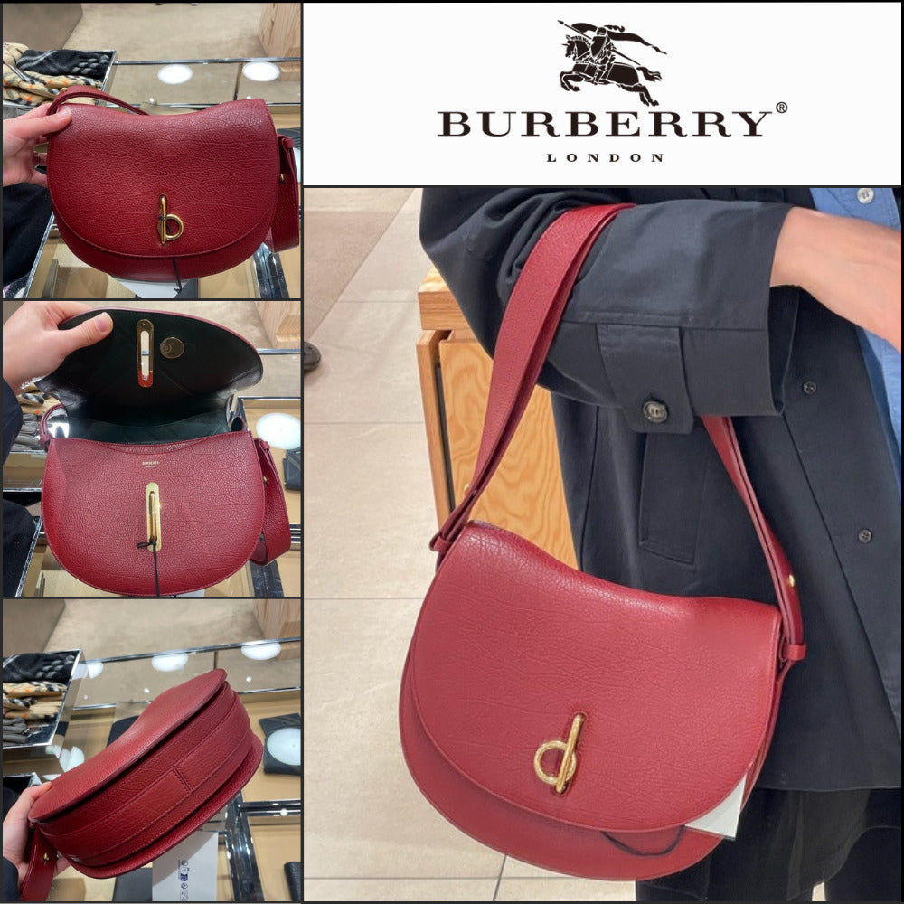 【Burberry】ROCKING Grain Leather Medium Shoulder Bag