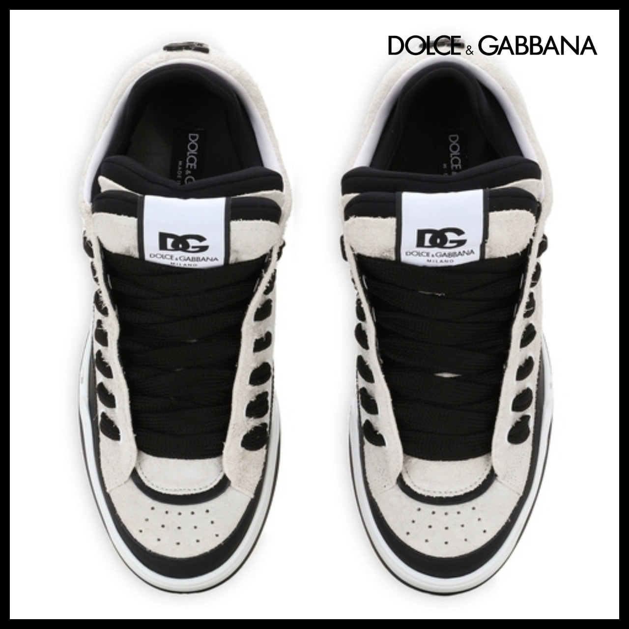 【Dolce & Gabbana】MIXED-MATERIAL NEW ROMA SNEAKERS