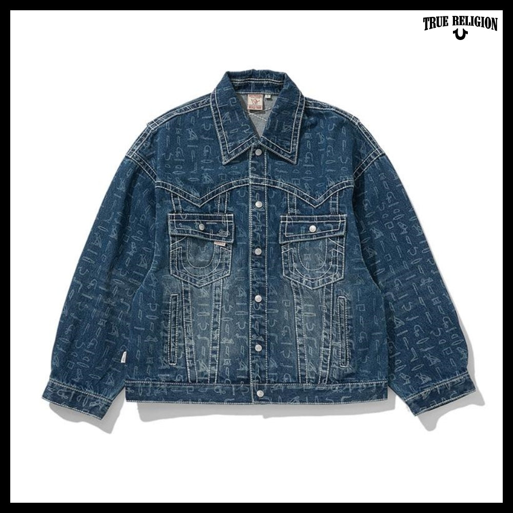 【TRUE RELIGION】Hieroglyphic Trucker Jacket 2Colors