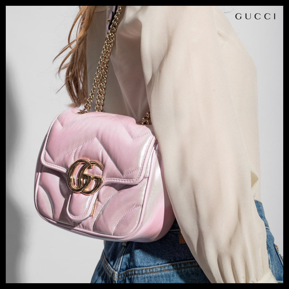 【GUCCI】GGマーモント2 シェブロンキルティング ナッパ