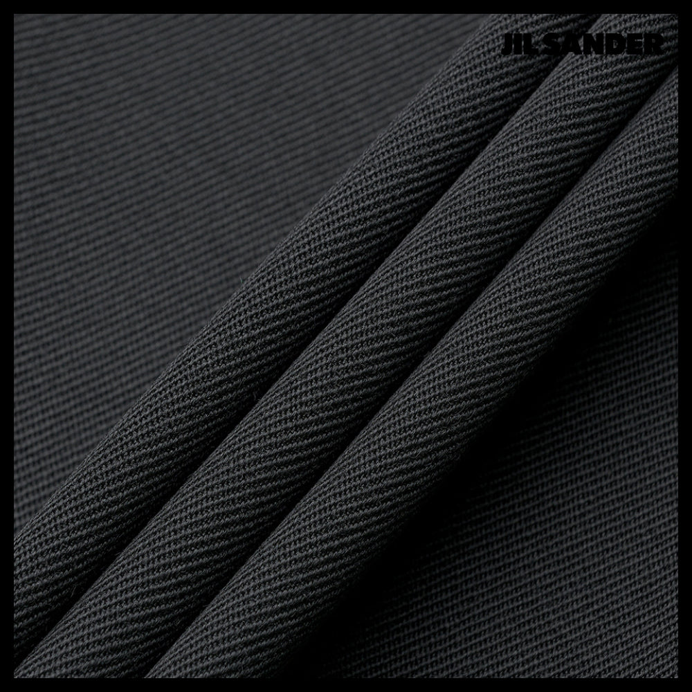 【JIL SANDER】Back slit wool single coat black
