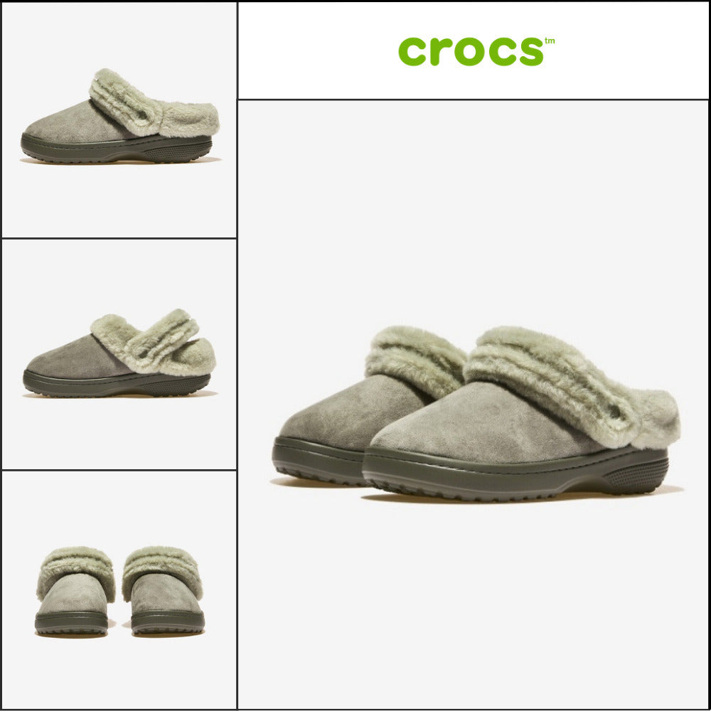 【CROCS】Classic Unforgettable Suede Clog Galactic Grey