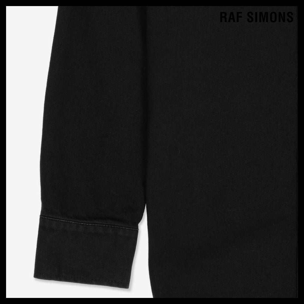 【RAF SIMONS】ロゴ パッチ シャツ ブラック