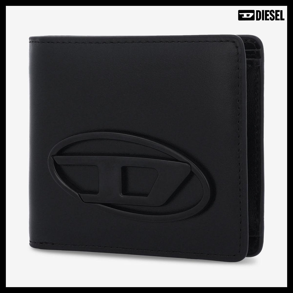 【DIESEL】Holi-D Bi-Fold Coin Wallet - Black