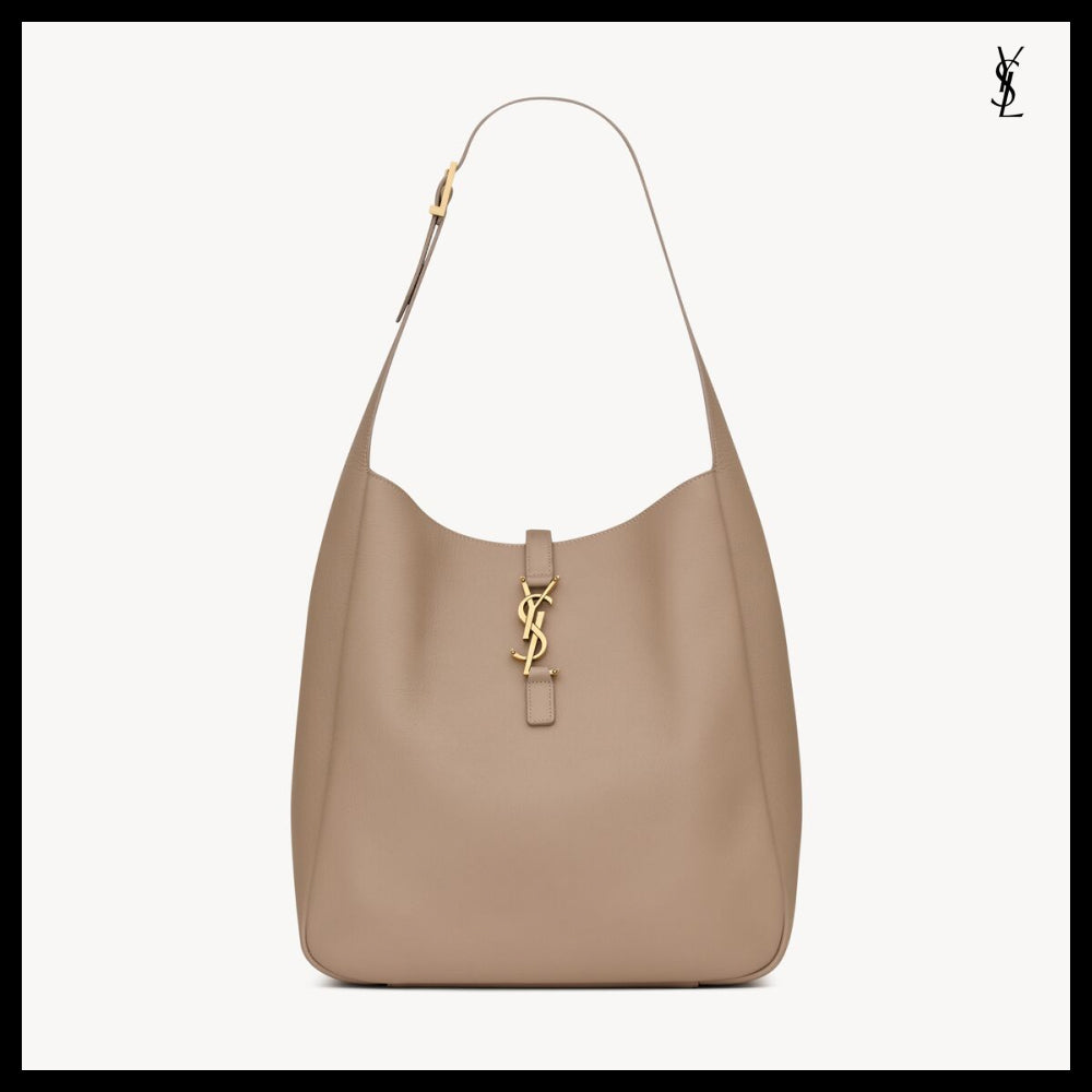 【Saint Laurent】Grained Leather Soft LE 5 A 7 Large Bag