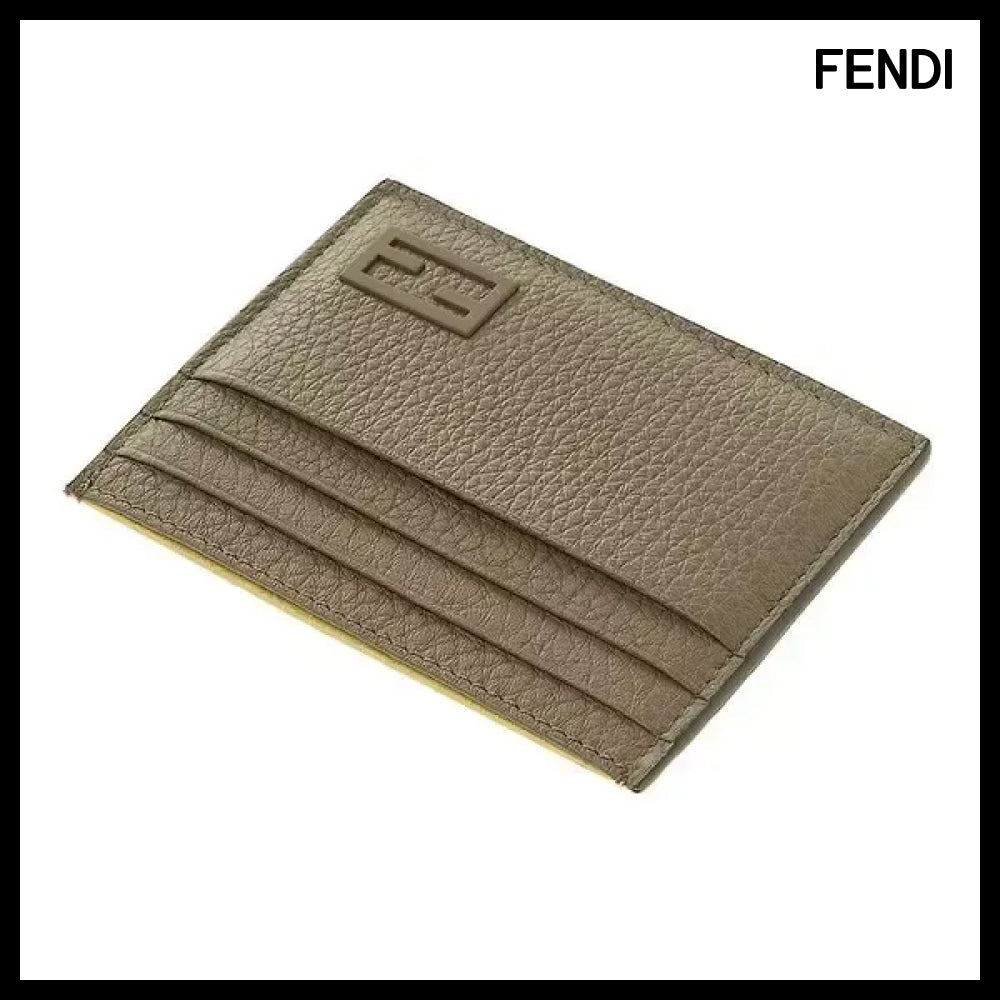 【Fendi】Men's FF Logo Bicolor Card Wallet Luxury Logo