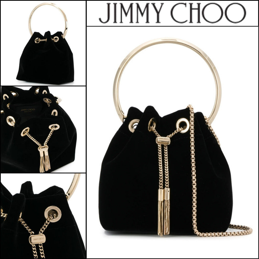 【JIMMY CHOO】Jimmy Choo Black Bucket Bag