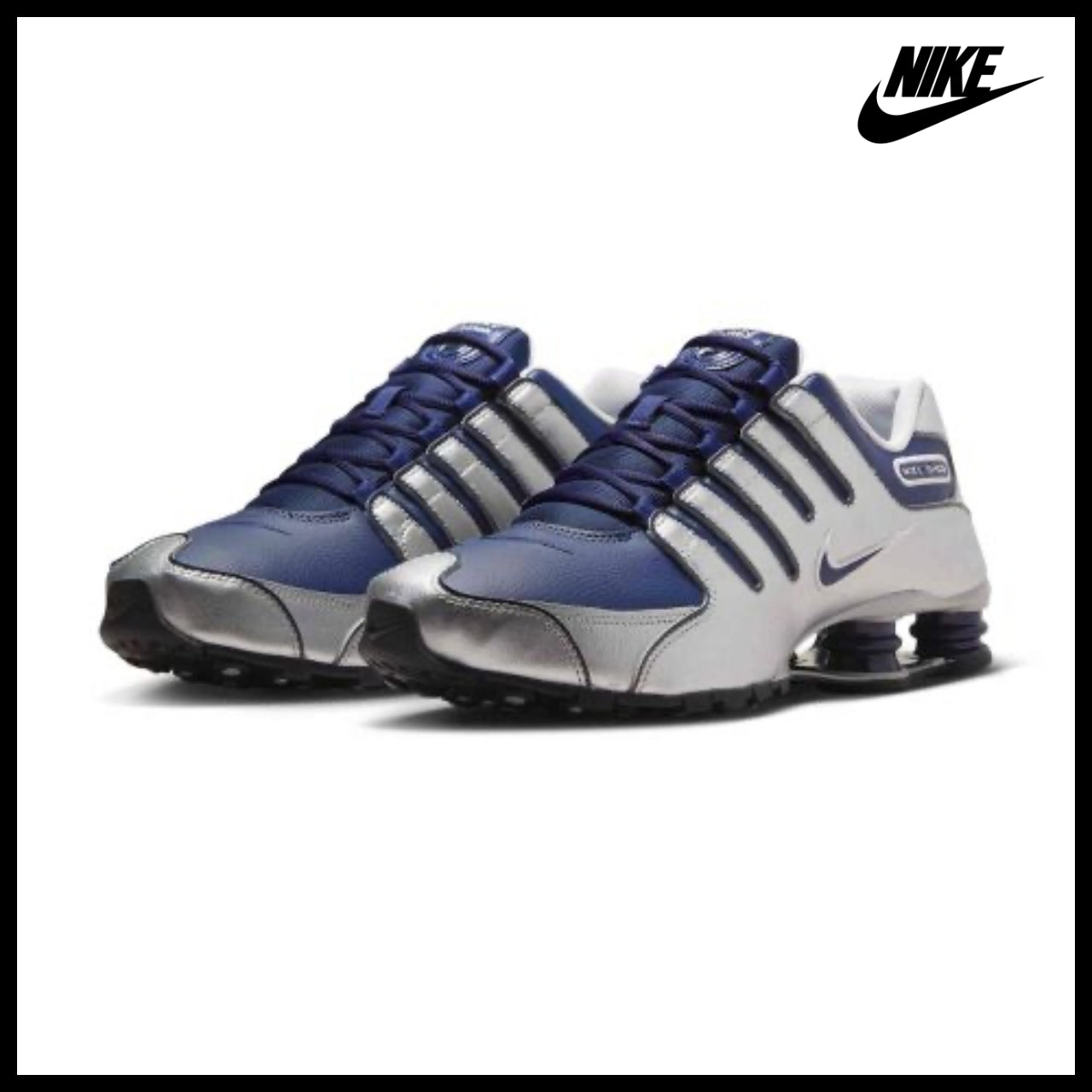 【NIKE】Shox NZ M Midnight Navy Metallic Silver Black Retro