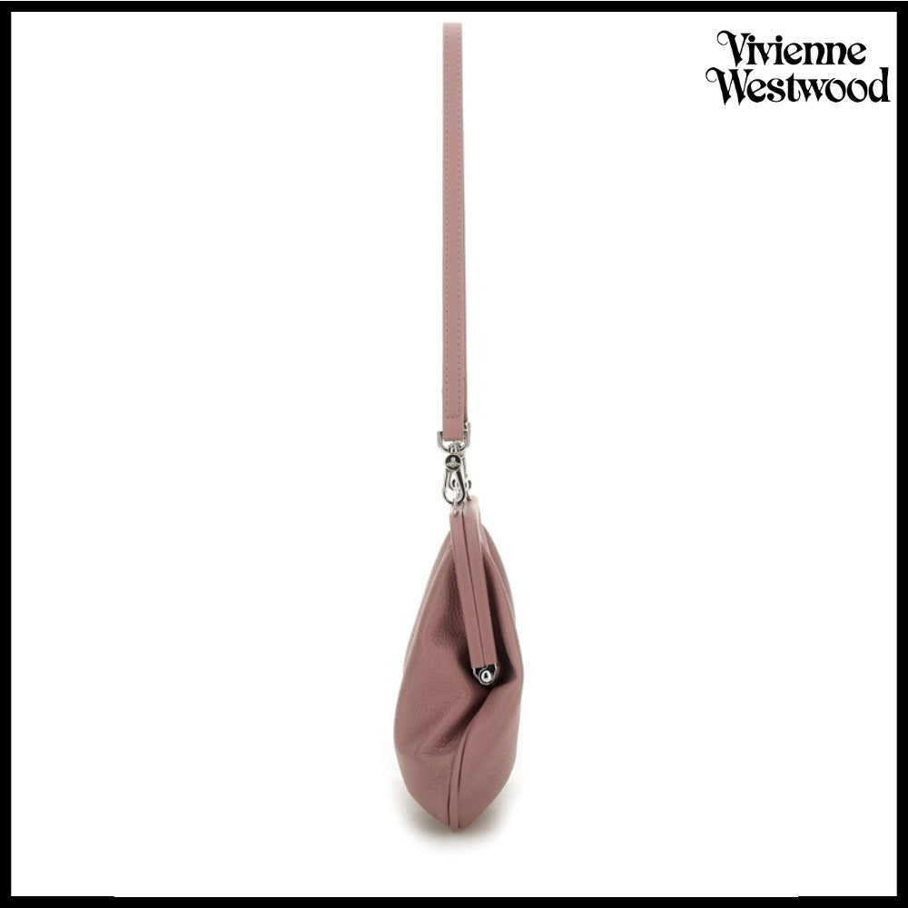 【Vivienne Westwood】Orb Logo Leather Shoulder Bag