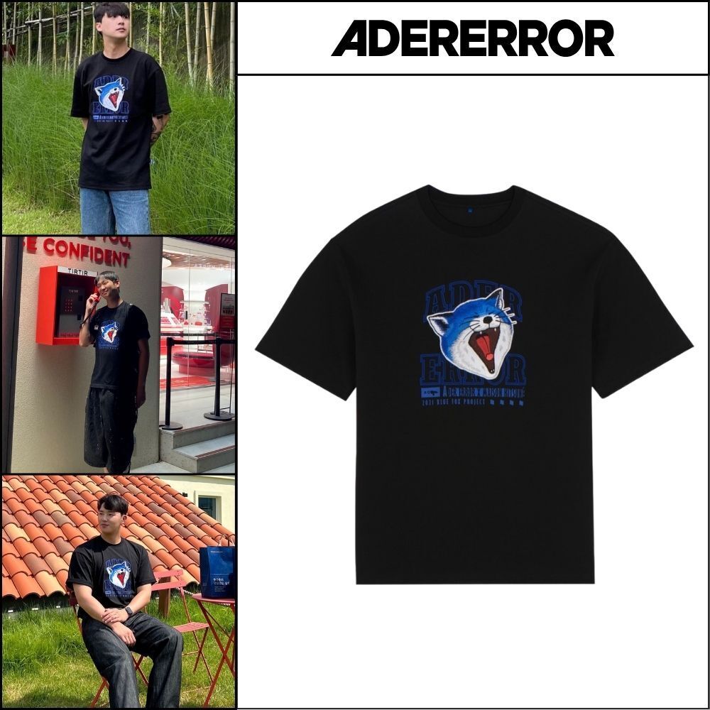 【Maison Kitsune x ADER ERROR】Yan Fox T-Shirt Black