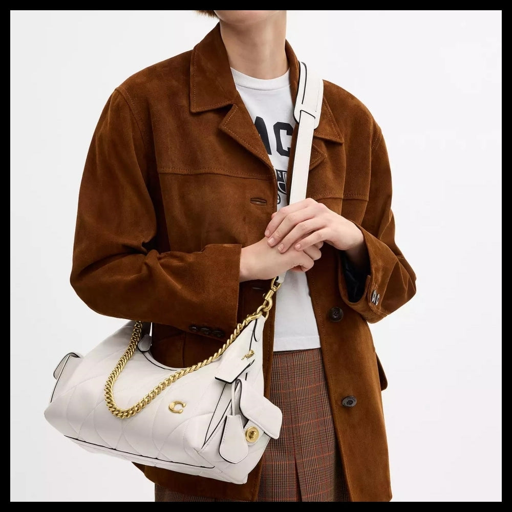 【Coach】Pocket Juliet Bag 30 With Quilting Chalk