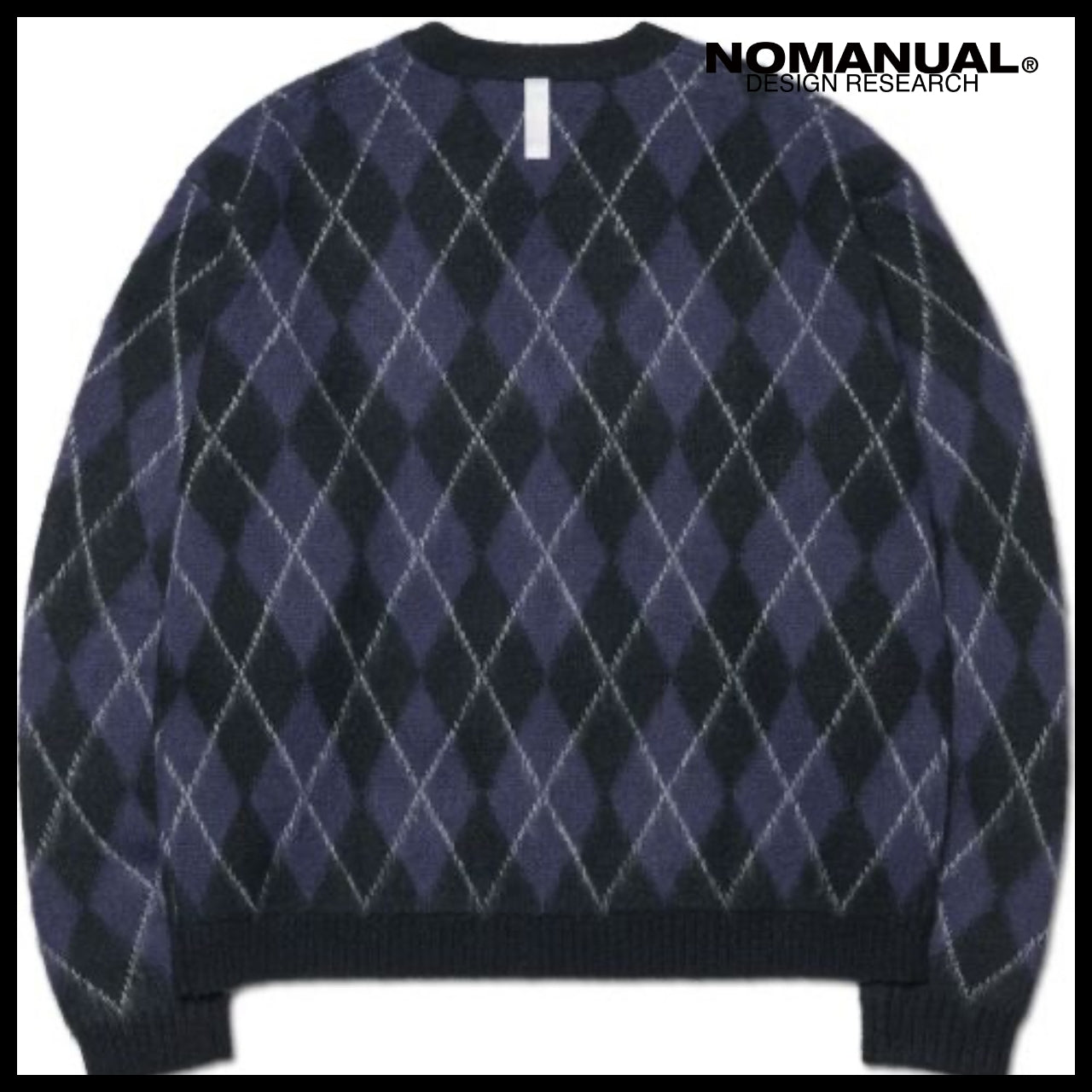 【NOMANUAL】Argyle hairy cardigan (4 colors)