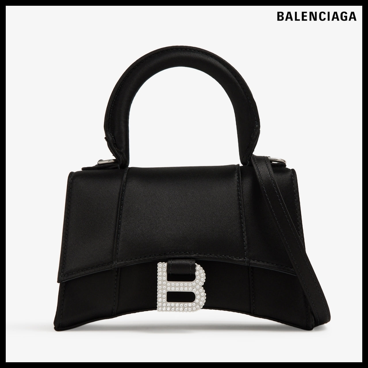 【BALENCIAGA】Hourglass XS Top Handle Bag AJ in Black