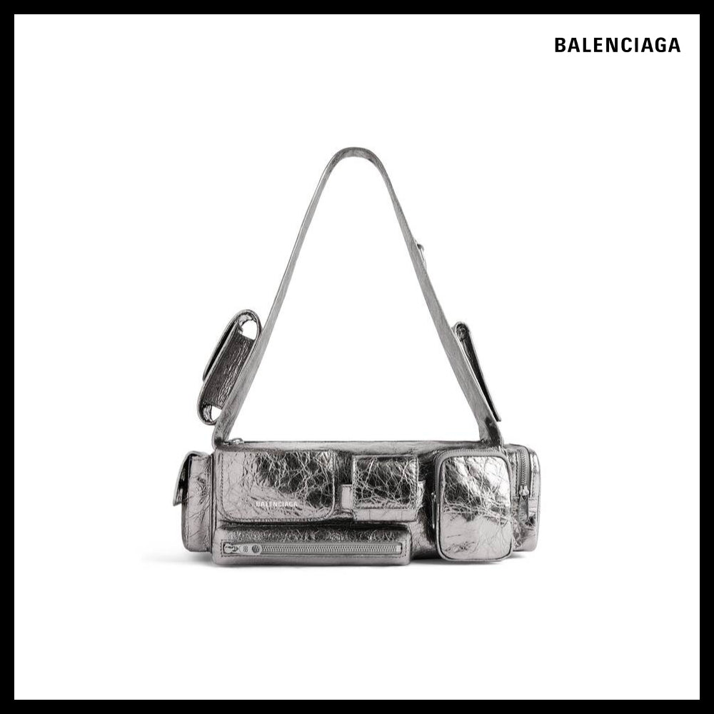 【BALENCIAGA】Superbusy XS Sling Bag Metallized Silver