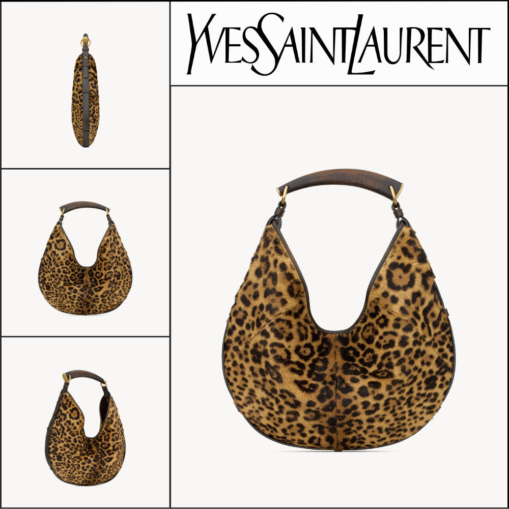 【Saint Laurent】Pony Hair Leather MOMBASA Medium Bag