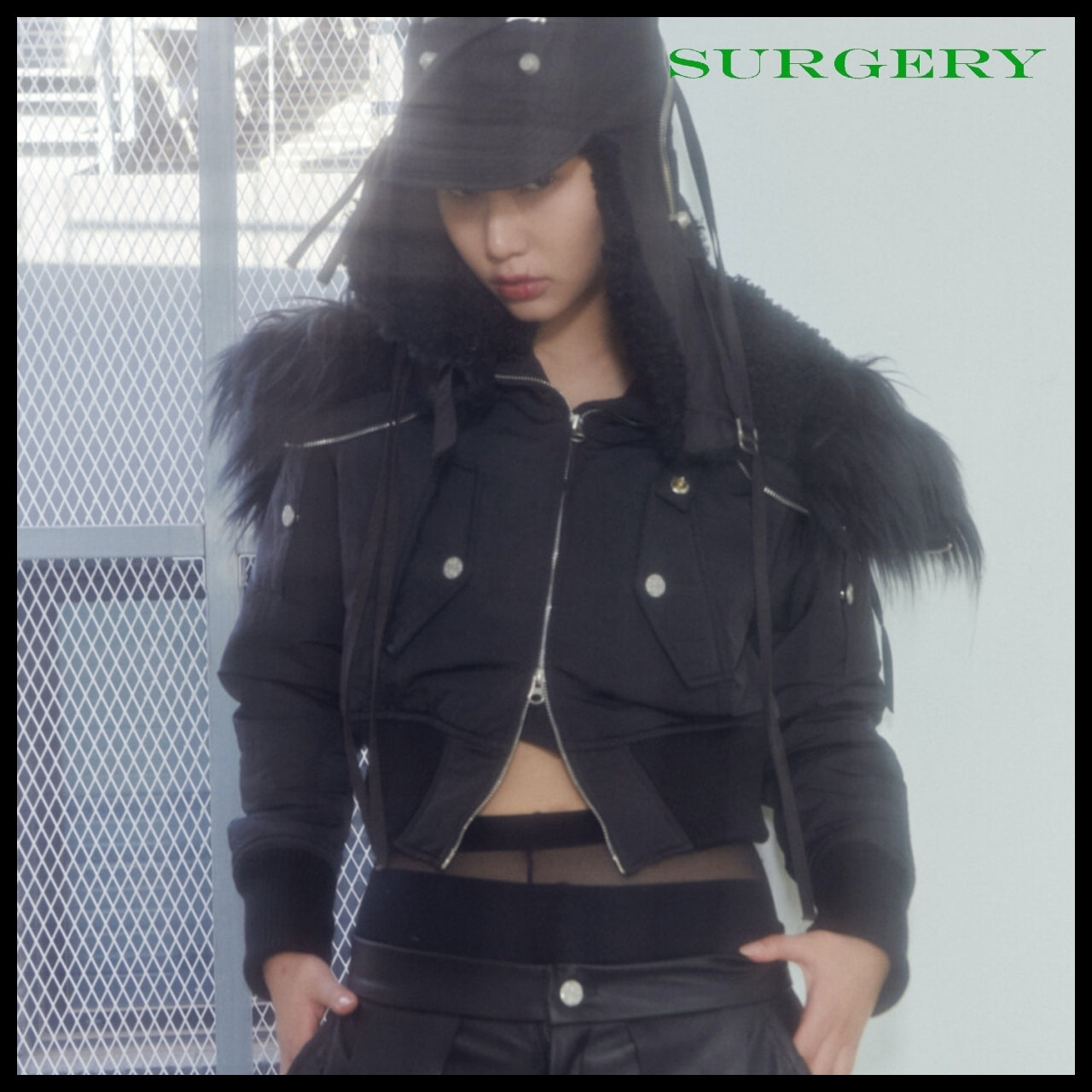 【SURGERY】Back-Forth Crop N2B Jumper Black