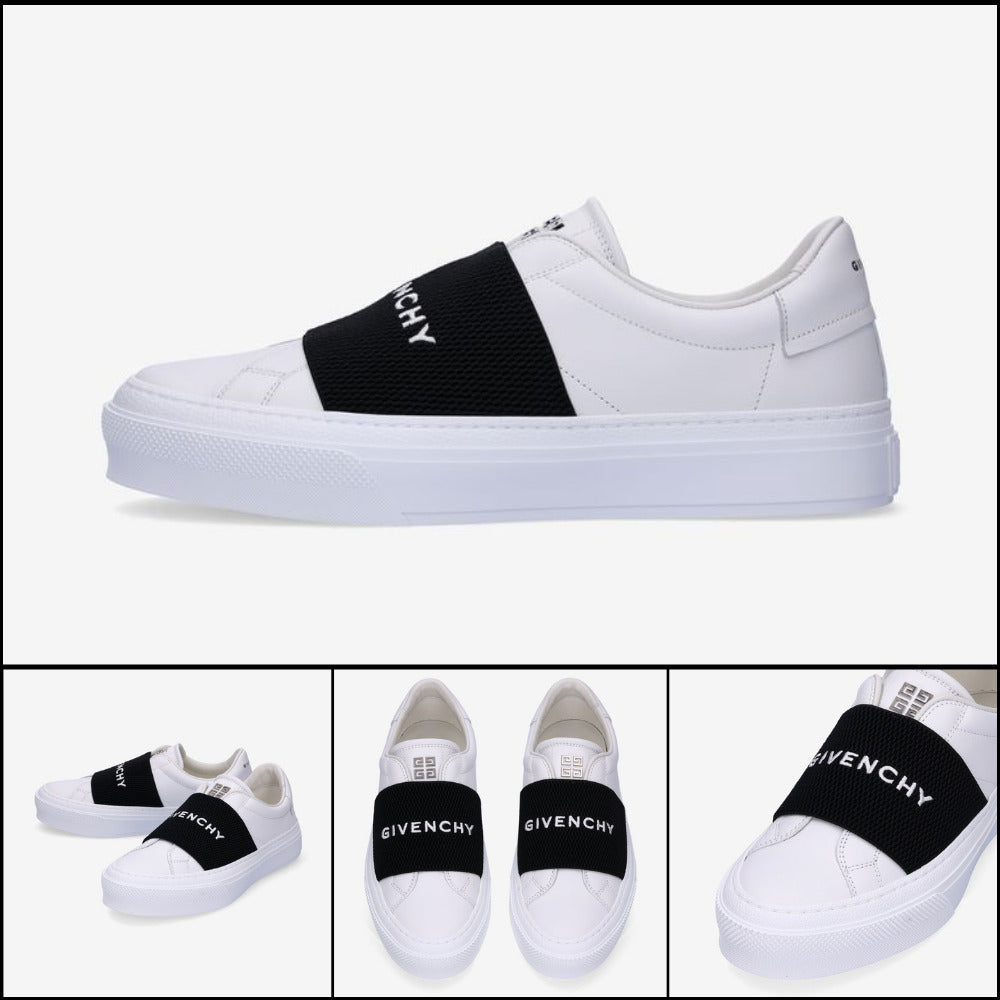 【GIVENCHY】City Sport Leather Sneakers - White:Black