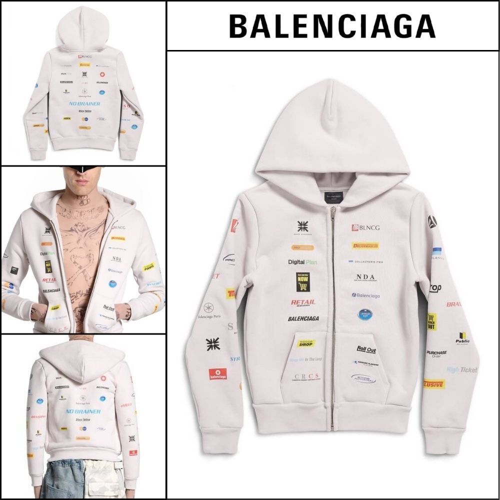 ★Balenciagaアウトレットセール★English Zip-Up Hoodie