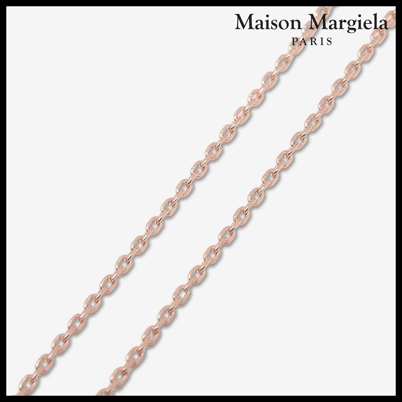 【Maison Margiela】Logo Ring Necklace - Rose Gold