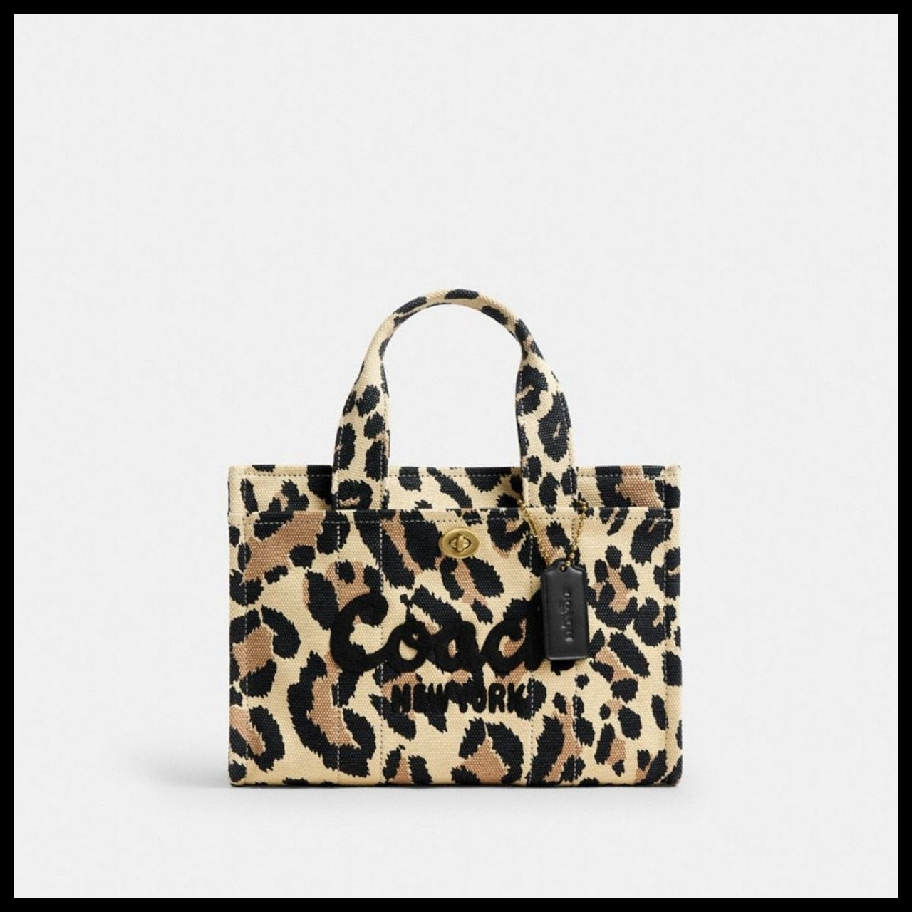 【Coach】Cargo Tote 26 with Leopard Print