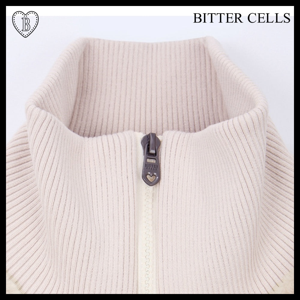 【BITTER CELLS】PUPPY CROP JACKET CREAM