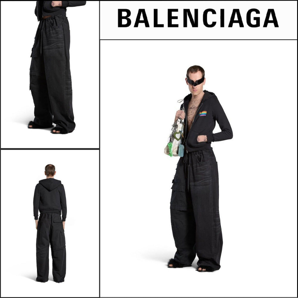 【BALENCIAGA】Hybrid Baggy Pants Black