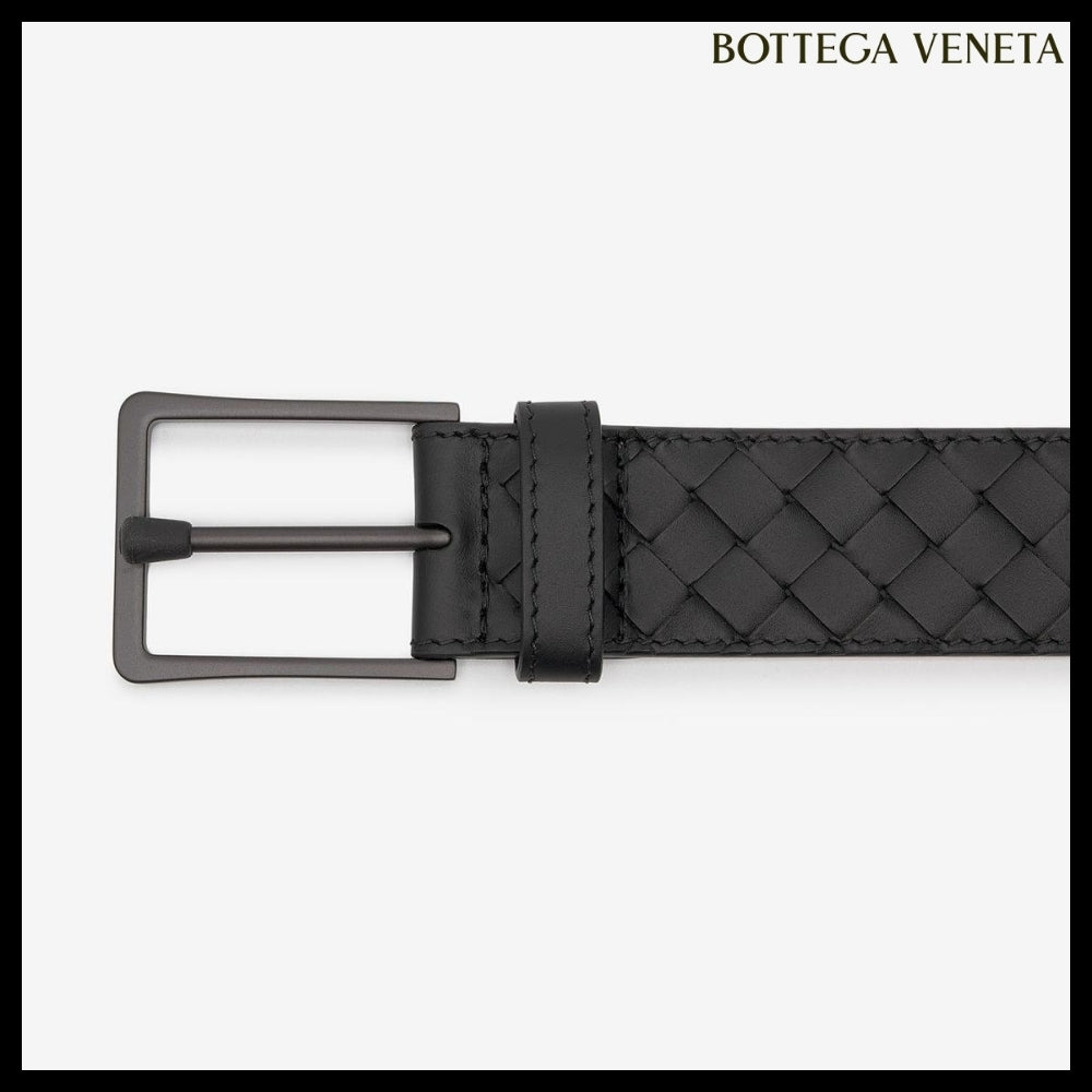 【BOTTEGA VENETA】Intrecciato Belt Black