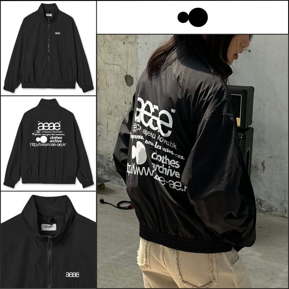 【AEAE】WEB ロゴ チーム ジャケット ブラック