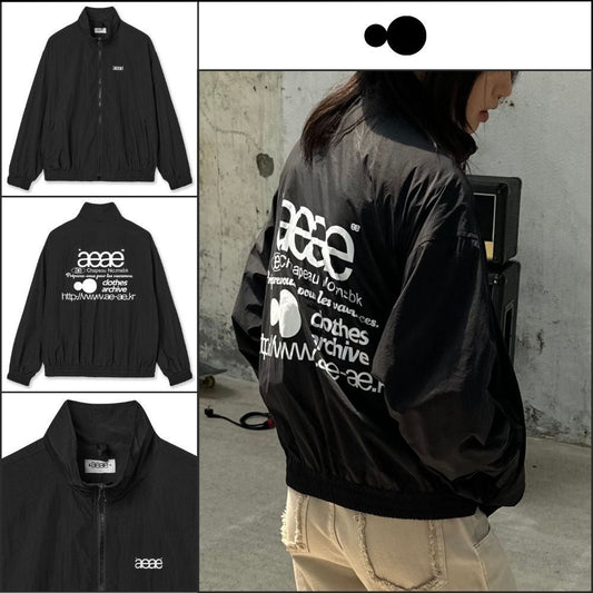 【AEAE】WEB ロゴ チーム ジャケット ブラック