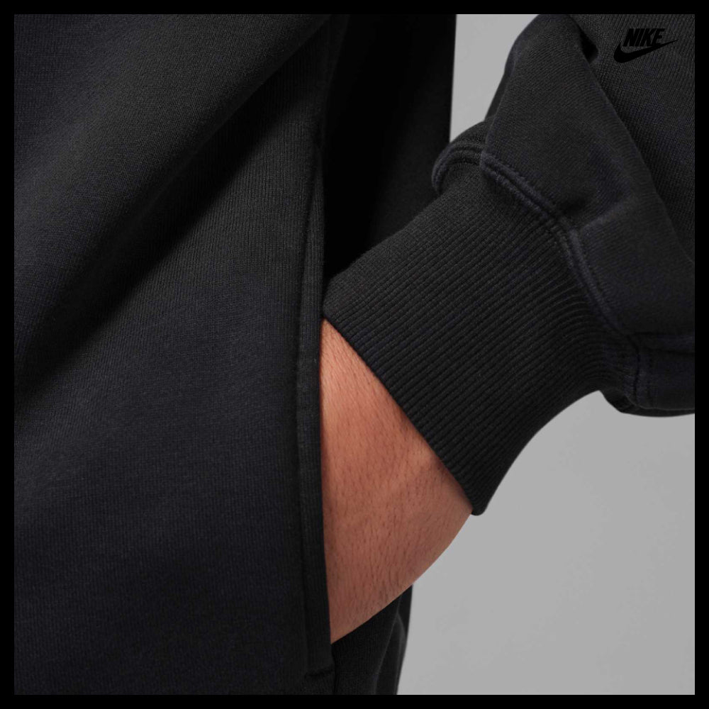 【NIKE】Flight Graphic Fleece 1/4 Zip M Black Street