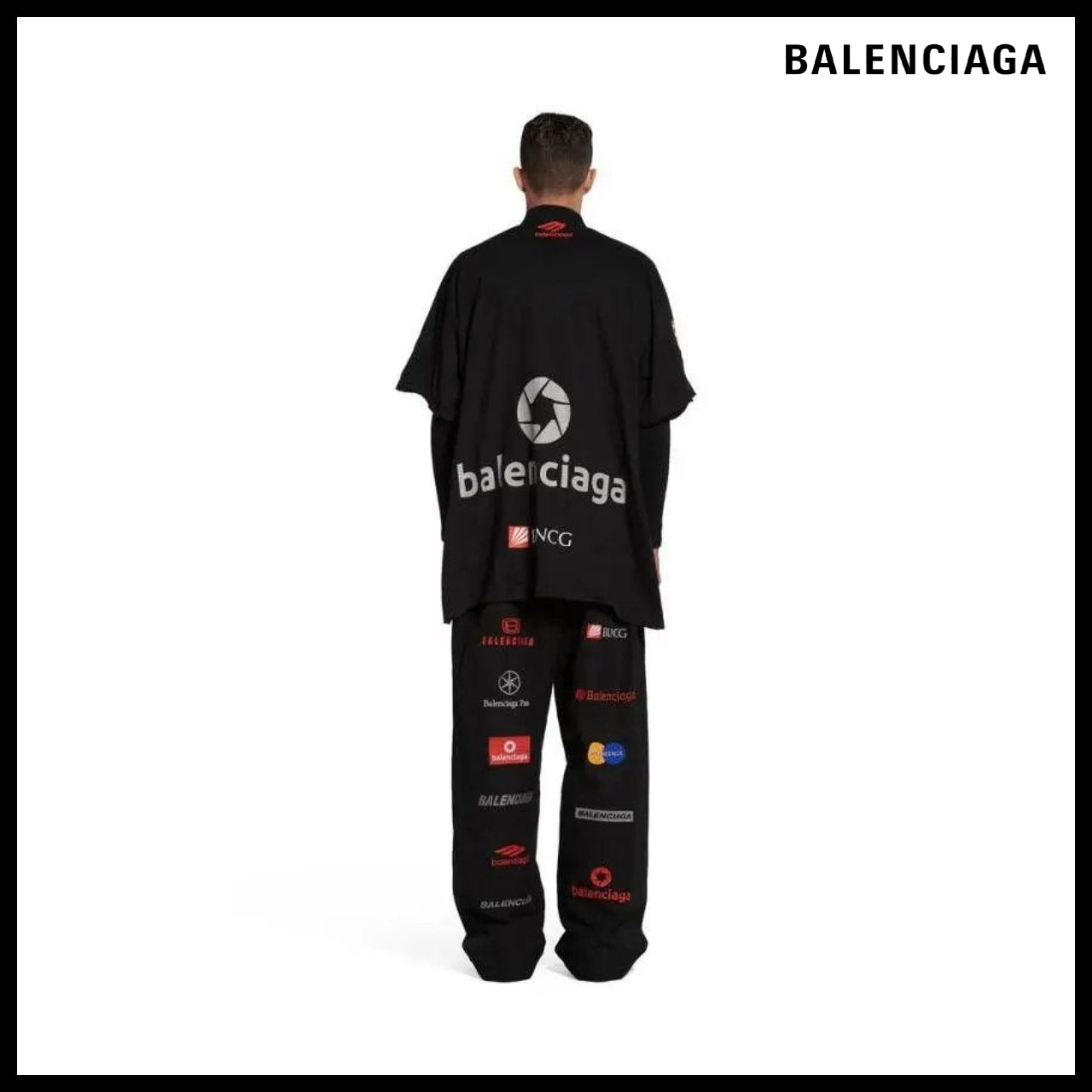【BALENCIAGA】Top League T-Shirt Oversized Black