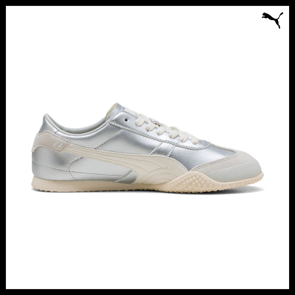 【PUMA】Bella UT Leather Silver Ivory Sneakers