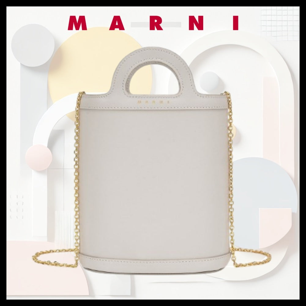 【MARNI】 マルニ バッグ NANO CHAIN BUCKET BAG ICE