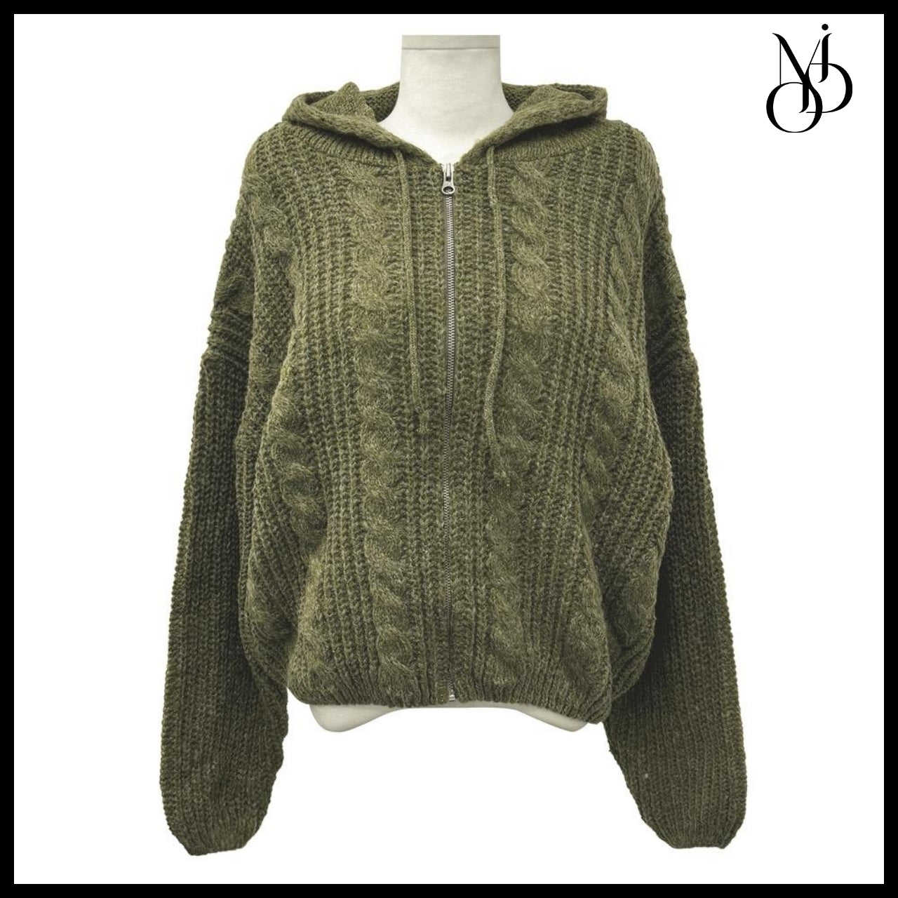 【MODIMOOD】Susu Cable Knit Zip-Up 7 Colors